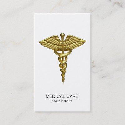 Professional Precious Medical Gold Caduceus