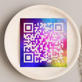 Professional QR Code Colorful Stylish Unique Square