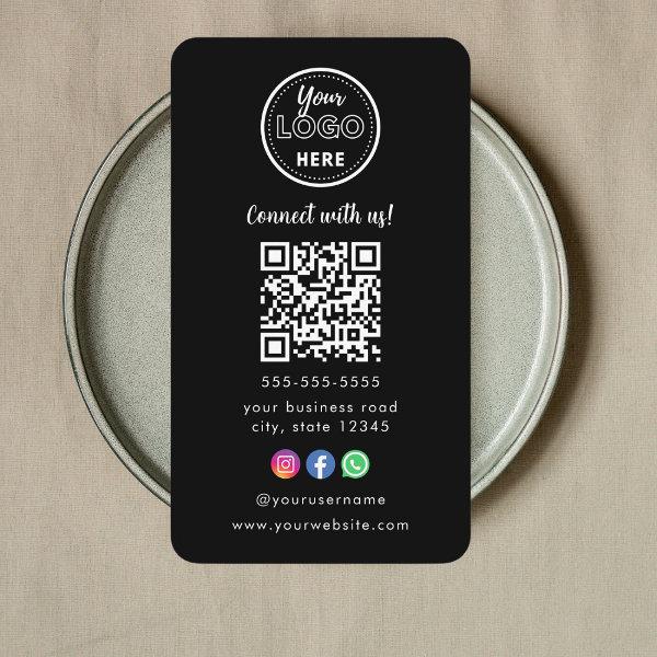 Professional Qr Code Instagram Facebook Logo Black