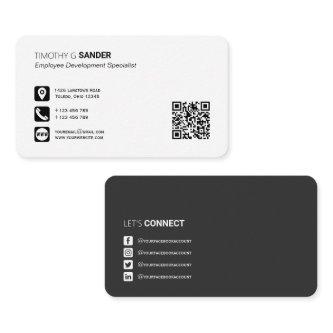 Professional QR code personal social media network