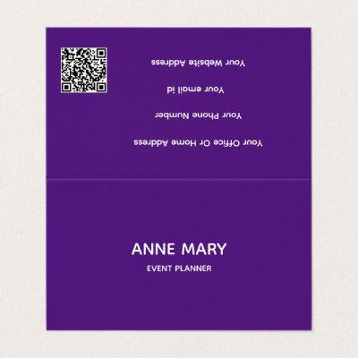 Professional QR Code Purple White Modern Colorful