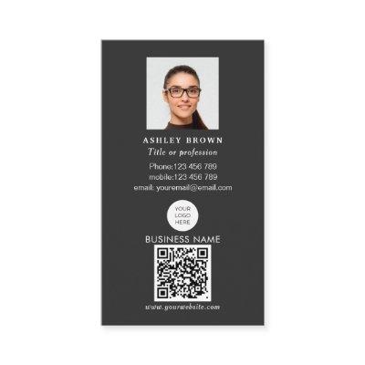 Professional QR code Simple Modern logo photo Busi
