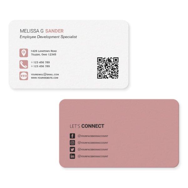 Professional QR code social media networking Busin
