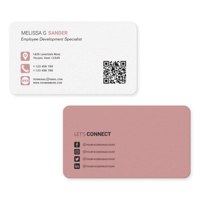 Professional QR code social media networking Busin