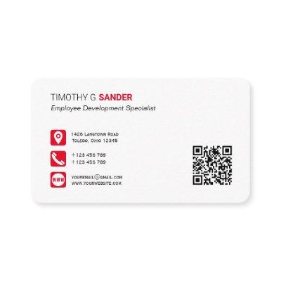 Professional QR code with social media networking
