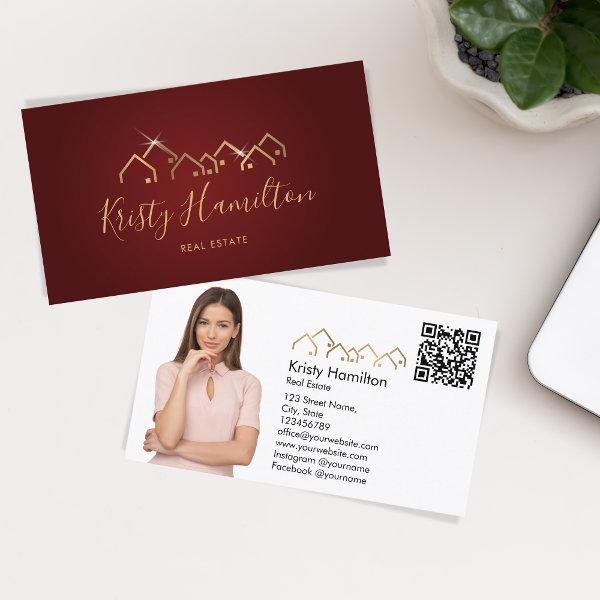 professional real estate realtor add photo QR code