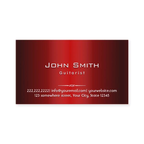 Professional Red Metal Guitarist