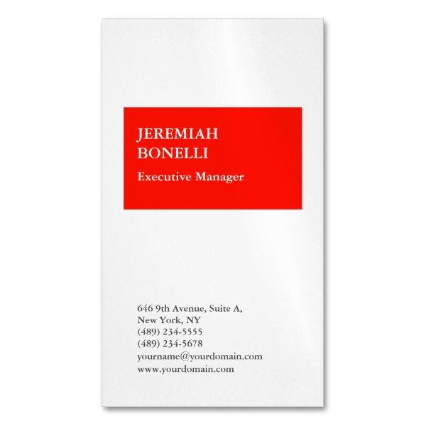 Professional red white minimalist modern  magnet
