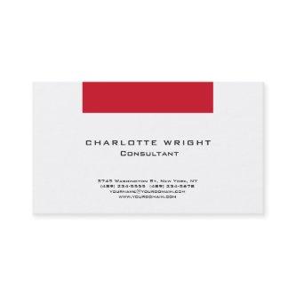 Professional Red White Modern Minimalist Design