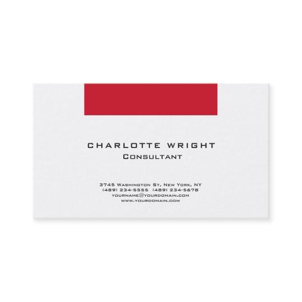 Professional Red White Modern Minimalist Design