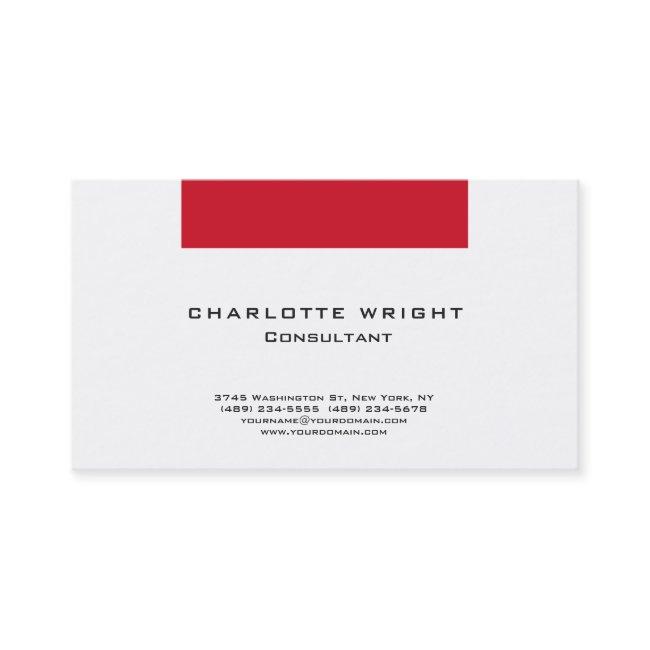 Professional Red White Modern Minimalist Design