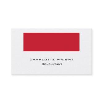 Professional Red White Modern Minimalist Trendy