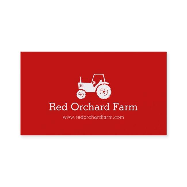 Professional red white tractor farm
