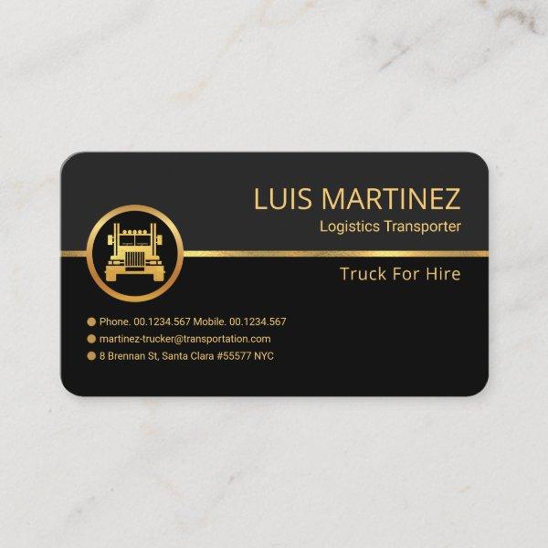 Professional Retro Gold Line Grey Shade Trucking