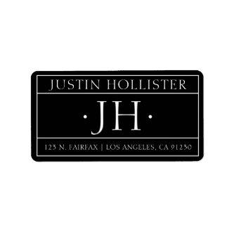 Professional Return Address Label | Black & White