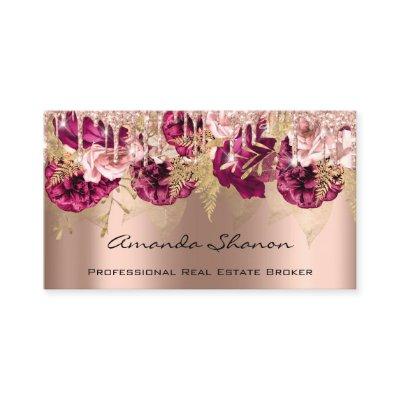 Professional Rose Flowers Glitter Drip QRCODE Logo