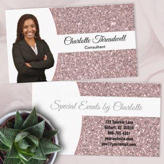 Professional Rose Gold Glitter Custom Photo