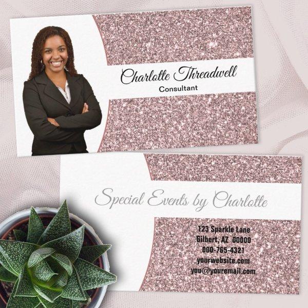 Professional Rose Gold Glitter Custom Photo