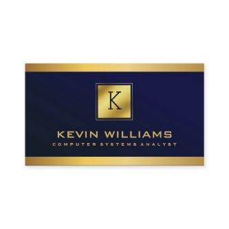 Professional Royal Blue Computer System Analyst