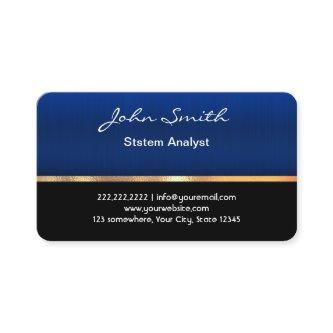 Professional Royal Blue System Analyst