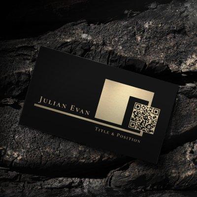 Professional Scannable Black and Gold QR code