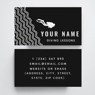 Professional Scuba Diving Lessons Black & White