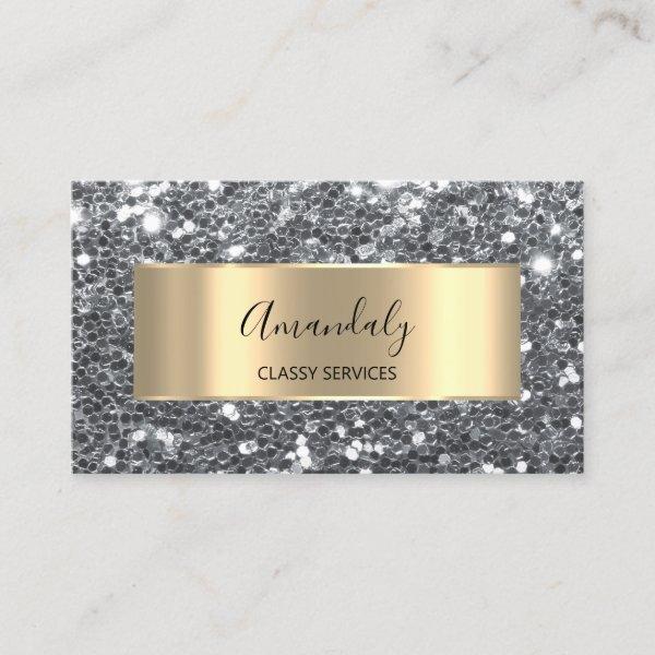 Professional Shop Gold Glitter Gray Silver QRcode