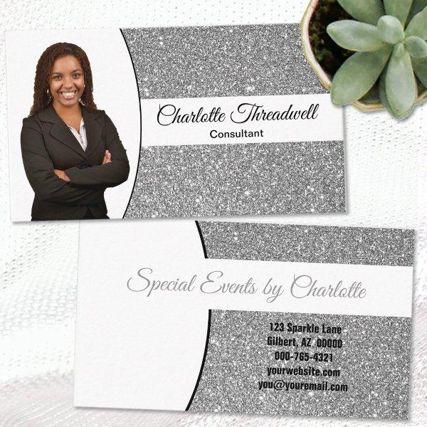 Professional Silver Glitter Custom Photo