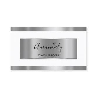 Professional Silver Gray Framed Elegant White