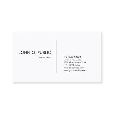 Professional Simple Design Elegant Plain White