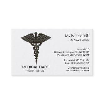 Professional Simple Medical Caduceus Black White