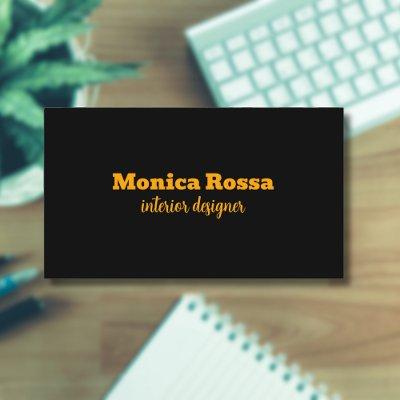 Professional Simple Modern Neon Orange Black