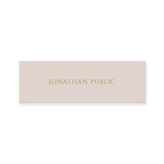 Professional Simple Plain Gold Text Elegant Modern Mini