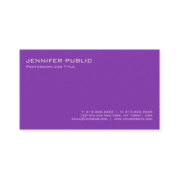 Professional Simple Plain Modern Elegant Violet
