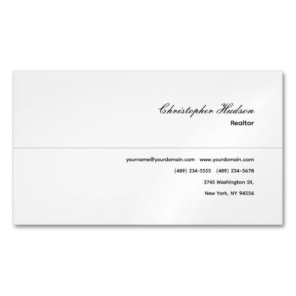 Professional Simple Plain Realtor Real Estate  Magnet