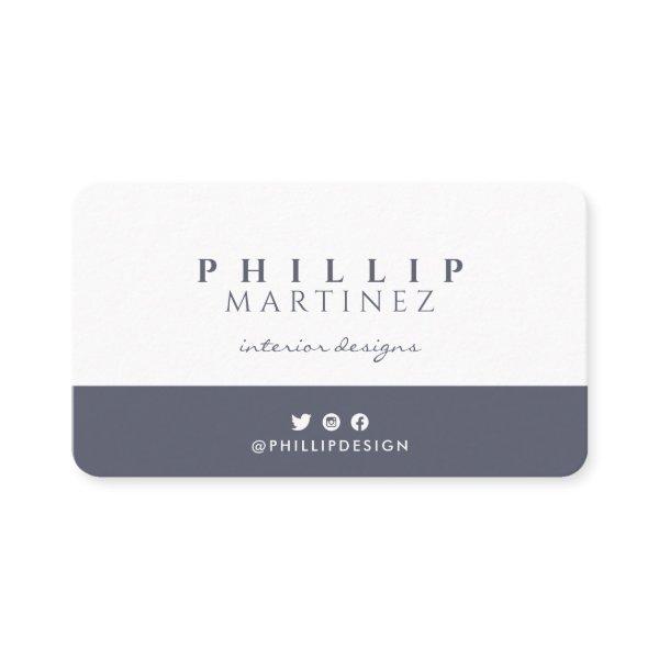 Professional Simple Teal Blue White
