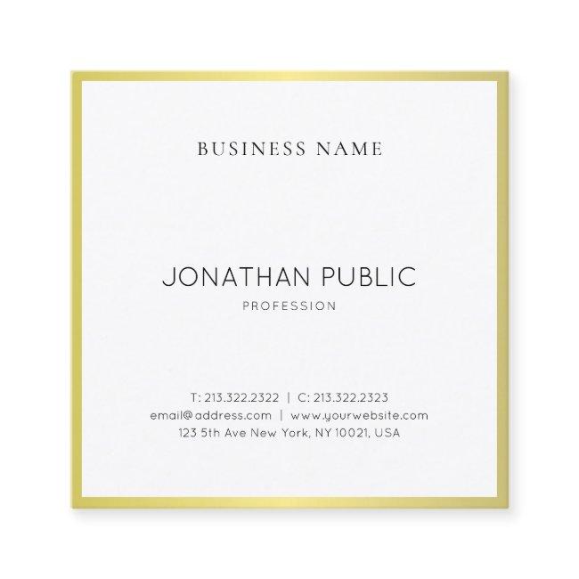 Professional Sleek Design Elegant Gold Plain Luxe Square