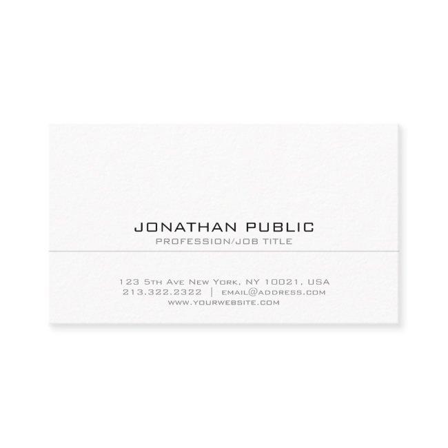 Professional Sleek White Plain Modern Elegant