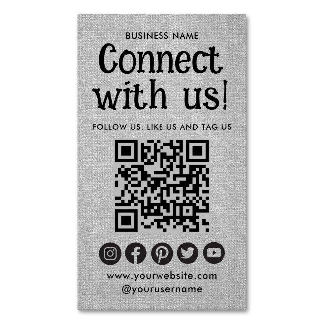 Professional Social Media Website Modern Grey Magnet