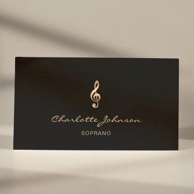 Professional Soprano Gold Treble Clef Singer