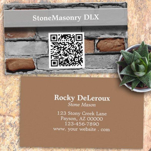 Professional Stonemason Rustic Brick QR Code