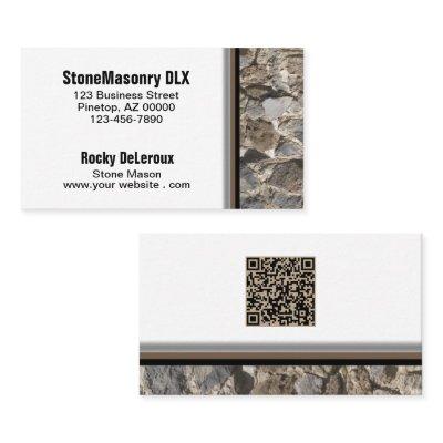 Professional Stonemason Rustic Rock Border QR Code