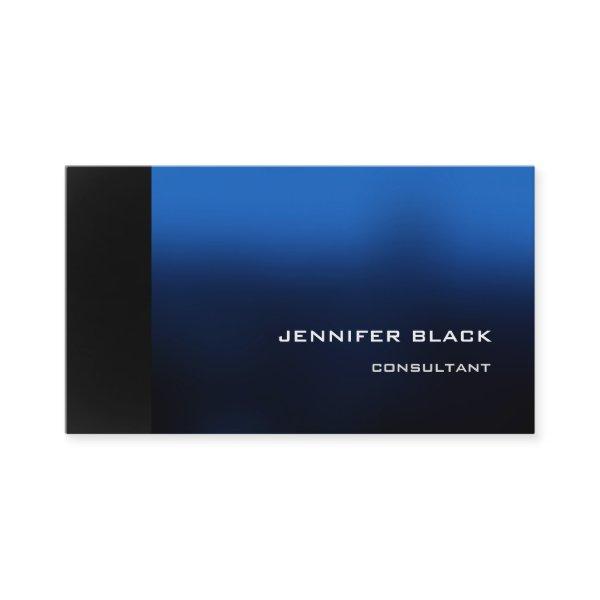 Professional Stylish Blue Dark Grey Modern Elegant