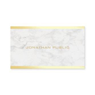 Professional Stylish Gold Text Marble Template