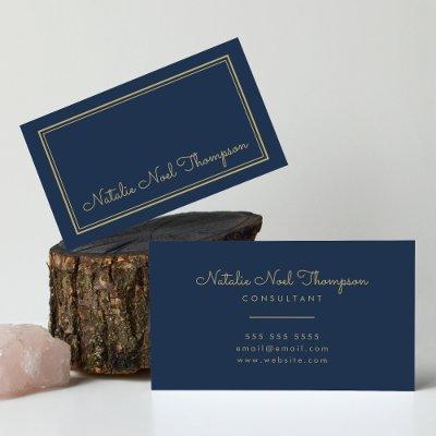 Professional Stylish Monogram Script Name Gold