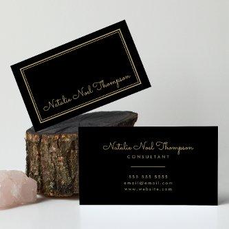 Professional Stylish Monogram Script Name Gold