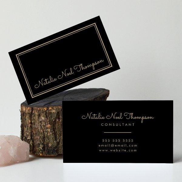 Professional Stylish Monogram Script Name Gold