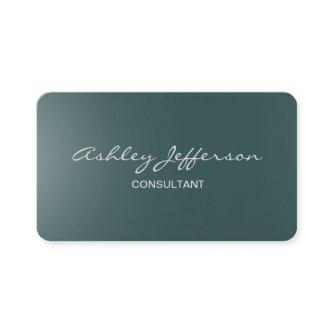 Professional Stylish Script Trendy Slate Grey Blue