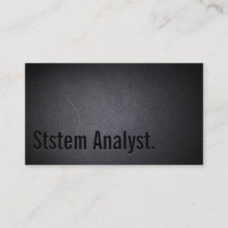 Professional System Analyst Minimalist Dark