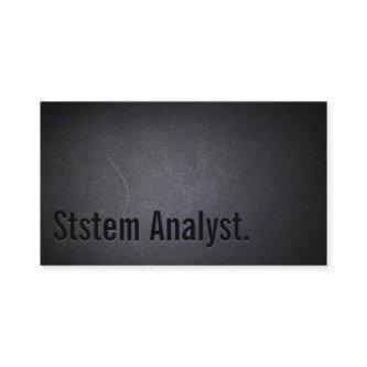 Professional System Analyst Minimalist Dark